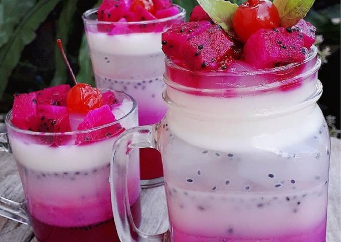 Resep Agar Agar Buah Naga Nata De Coco Oleh Dev Guritno Cookpad