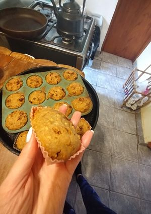 Una foto de Muffins de manzana sin huevo