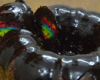 Easy Fast Cooking Rainbow hidden heart  cake  Restaurant Style