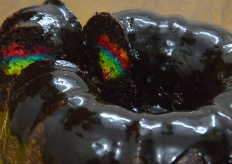 Easiest Way to Make Yummy Rainbow hidden heart 💓 cake 🍰