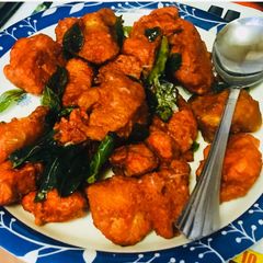 A picture of Chicken 65 recipe.