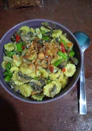 Foto resep Tumis jagung muda buncis jamur kancing