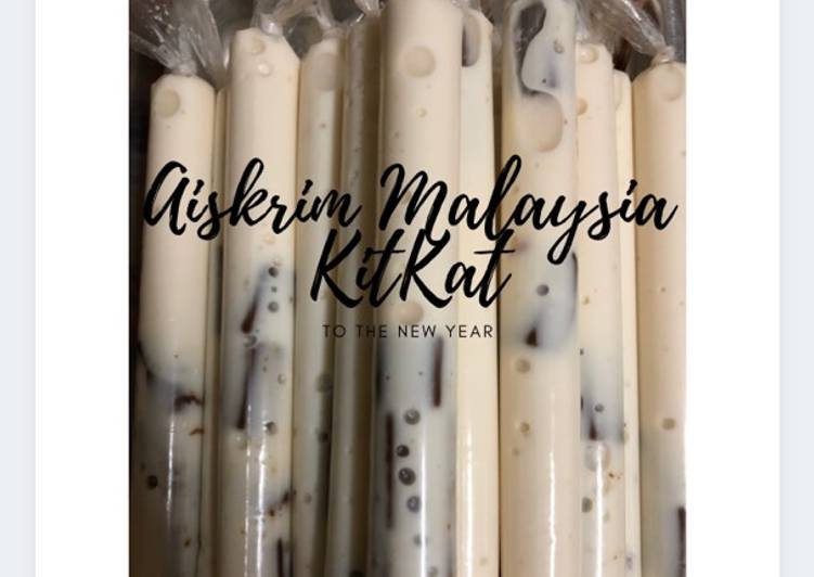 Resepi Aiskrim vanila kitkat yang Cepat