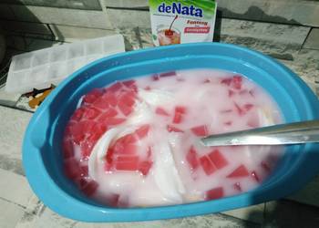 Resep Terbaik Es kelapa DeNata powder Praktis Enak