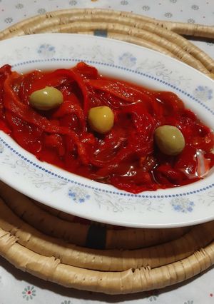 Une photo de Salade de poivrons rouges grillés ❤