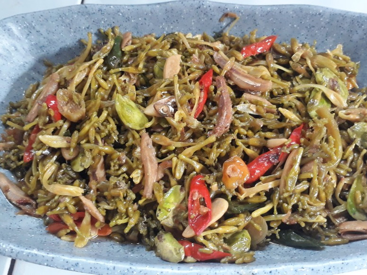 Resep Oseng bunga pepaya (kembang grandel) mix teri gunduL, Bisa Manjain Lidah