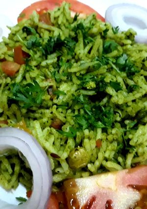 A picture of Green Vegetables Pulao.