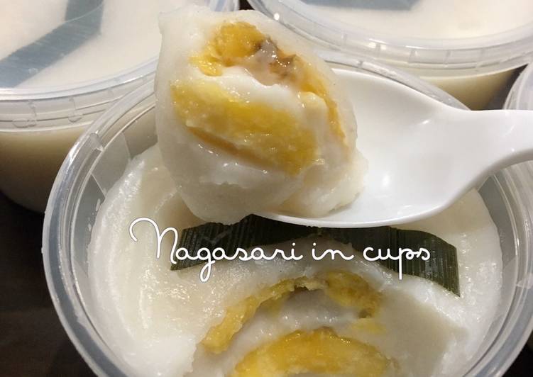 resep cara membuat Nagasari in cups