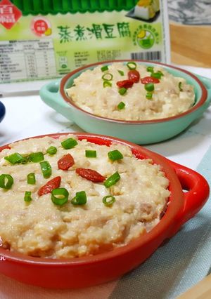 [十分鐘家常菜 -- 豆腐蒸肉餅 ] 的食譜成品照片