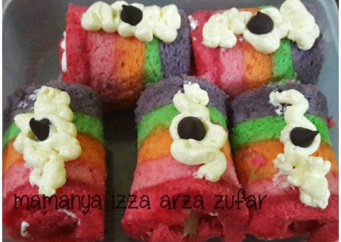Bolu gulung rainbow mini