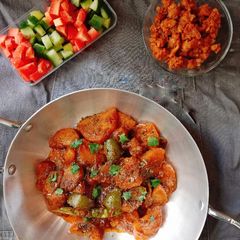 A picture of Fried Alo Shimla mirch.