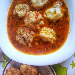 A picture of Yummy soup dumpling #themechallenge.
