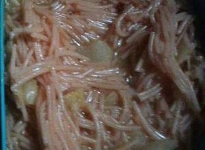 Una foto de Sopa de fideo con repollo