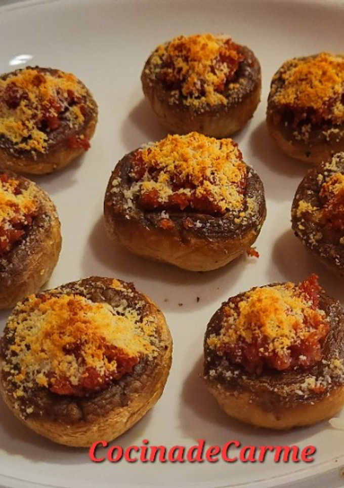 Una foto de Champiñones rellenos gratinados