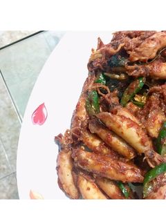 Foto resep Oseng Cumi Asin Sambal Mercon / Cumi Mercon / Menu Buka Puasa