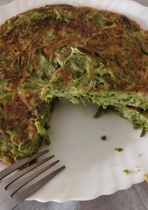 Una foto de Tortilla de espárragos trigueros. Silvestres