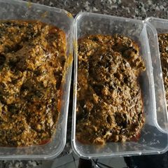 A picture of Bitterleaf soup.