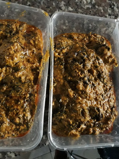 A picture of Bitterleaf soup.