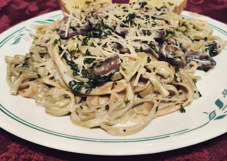 Easiest Way to Prepare Homemade Mushroom Fettucine