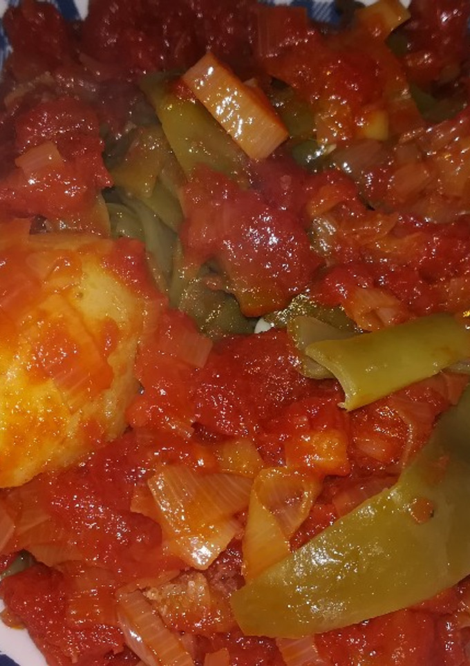 Una foto de Judías verdes con tomate al toque de puerro