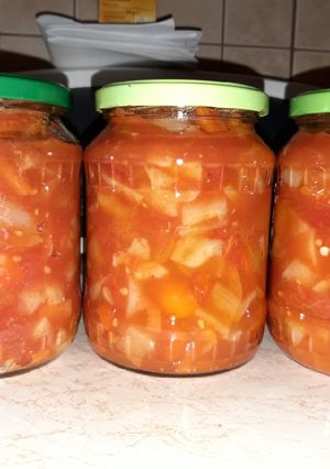Natúr lecsó télire recept fotója