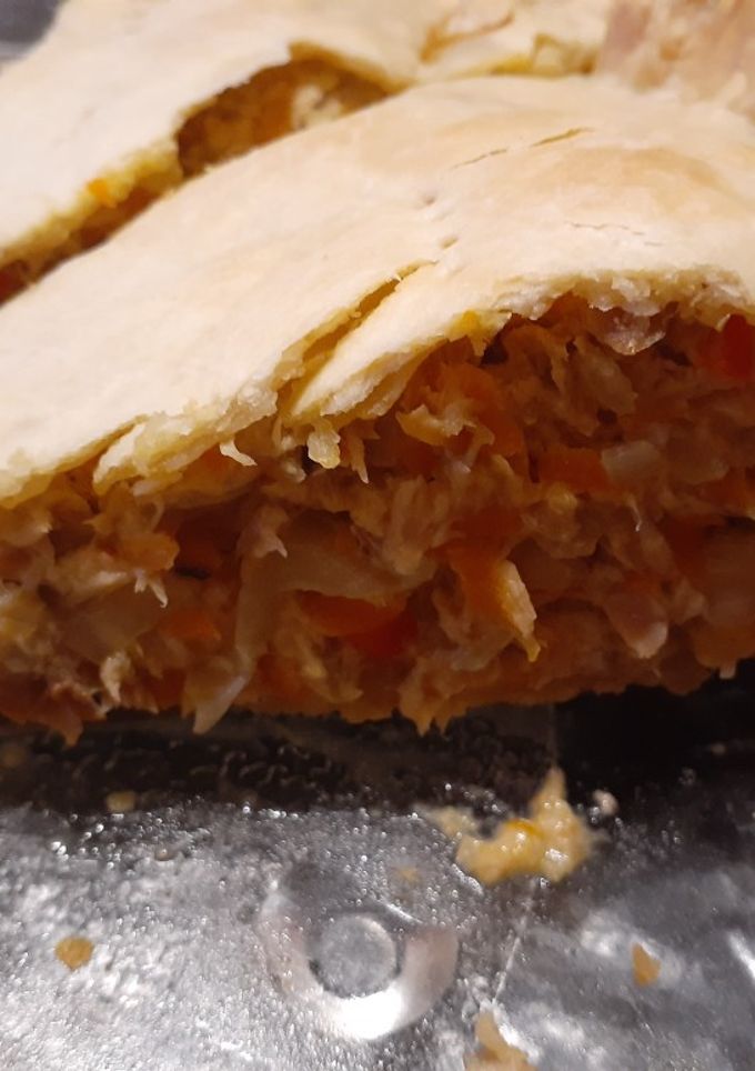 Una foto de Tarta de atún con queso crema