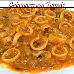 Una foto de Calamares con Tomate