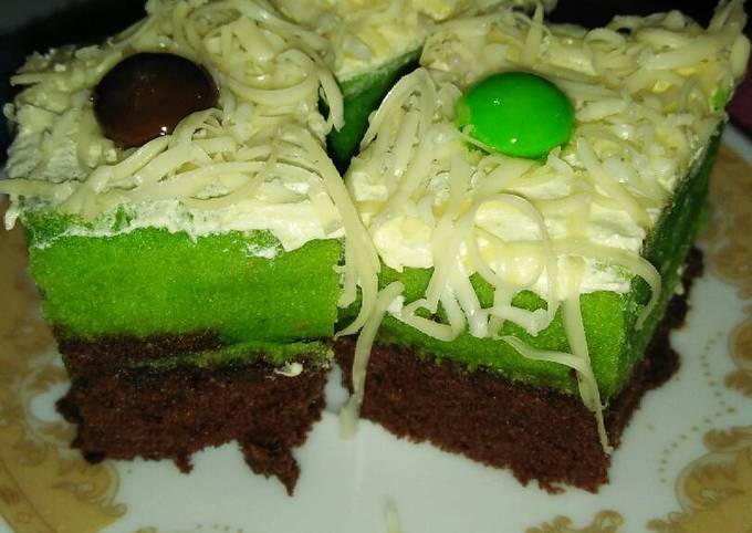 Resep Bolu Pandan Coklat Keju Oleh Wiwi Pratiwi Cookpad