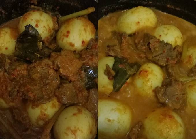 Cara Membuat Daging+telur bumbu kalio Kekinian