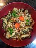 Arroz com shimeji