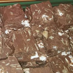 A picture of Rocky road fudge.