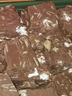 A picture of Rocky road fudge.
