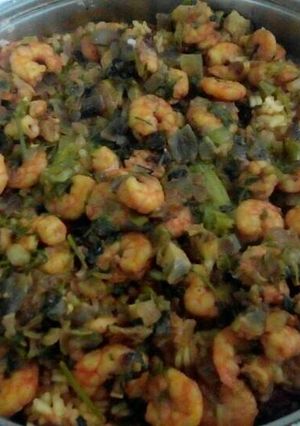 صورة لوصفة ارز بالجمبري