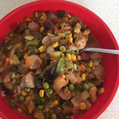 A picture of Budget Vegetable and Sausage Curry.