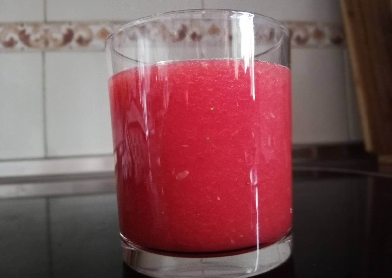 Zumo de sandía y fresas