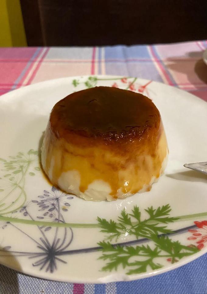 Una foto de Flan de Queso