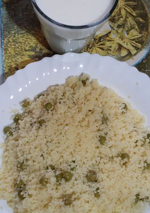صورة لوصفة كسكس بالجلبانة واللبن