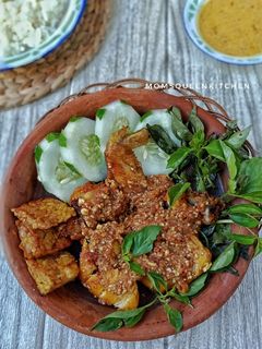 Foto resep Ayam Gepuk sambal kacang