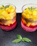 Mango and Gond Katira or Badam pisin Dessert