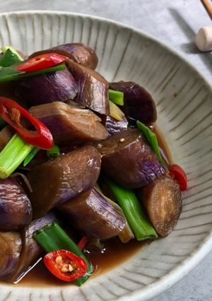 蔥燒茄子 的食譜成品照片