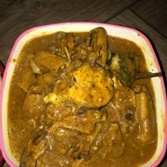 A picture of Title: ogbono soup combo.