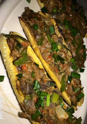 A picture of Stuffed plantain.