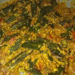 A picture of Dahi Bhindi Okra in Curd.
