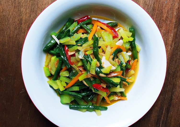 Tumis labu kacang panjang