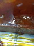 Puding de vainilla con chocolate, Manzana y galleta relieve, sin lactosa
