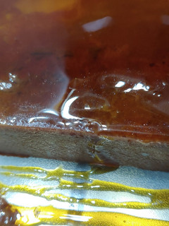 Una foto de Puding de vainilla con chocolate, Manzana y galleta relieve, sin lactosa