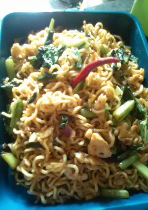 Foto resep Mie goreng sederhana pedas mantap