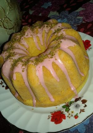 عکسی از دستور کیک گلاب و زعفران