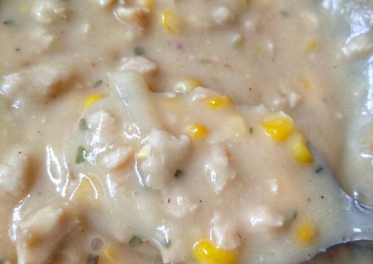 Resep Creamy Chicken &amp; Corn Soup, Lezat