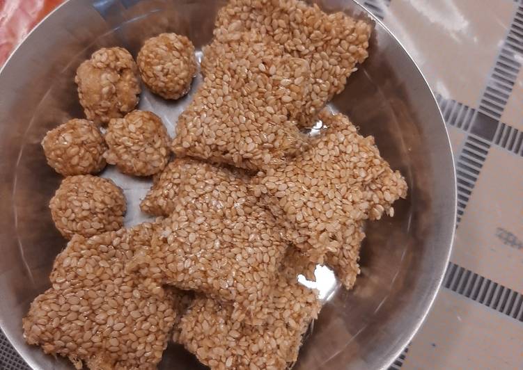 Simple Way to Make Quick Sesame chikki